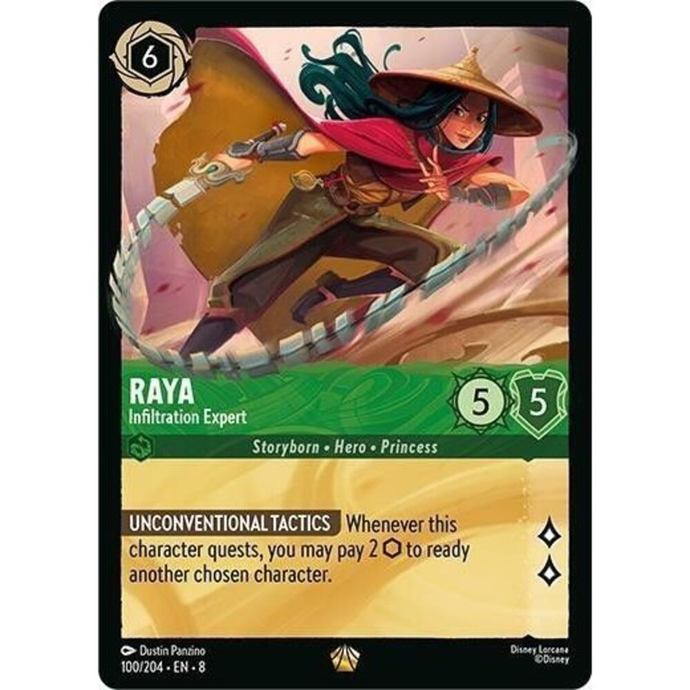 Disney Lorcana Reign of Jafar Raya Infiltration Expert 100/204 Legendary FOIL